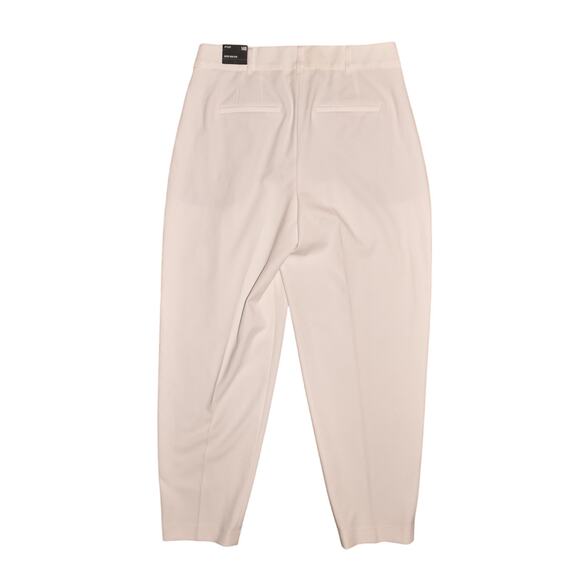 EXPRESS NEW $88 White Stylist Super High Rise Tapered Trouser Pants Size 14 - Picture 2 of 4